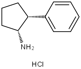 rac-(1R,2R)-2-phenylcyclopentan-1-amine hydrochloride, cis Structural