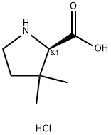 D-Proline, 3,3-dimethyl-, hydrochloride (1:1) Structural
