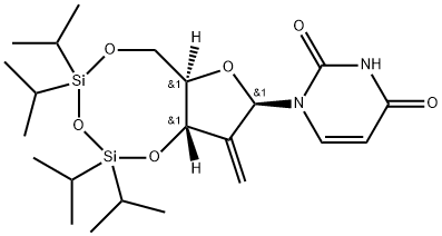 Uridine, 2'-deoxy-2'-methylene-3',5'-O-[1,1,3,3-tetrakis(1-methylethyl)-1,3-disiloxanediyl]- Structural