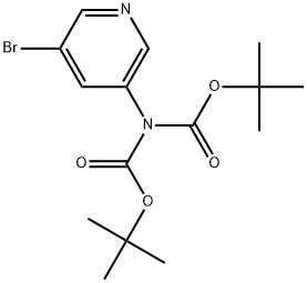 Imidodicarbonic acid, 2-(5-bromo-3-pyridinyl)-, 1,3-bis(1,1-dimethylethyl) ester Structural
