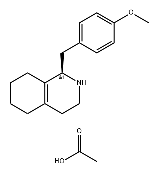 Isoquinoline, 1,2,3,4,5,6,7,8-octahydro-1-[(4-methoxyphenyl)methyl]-, (1R)-, acetate (1:1) Structural