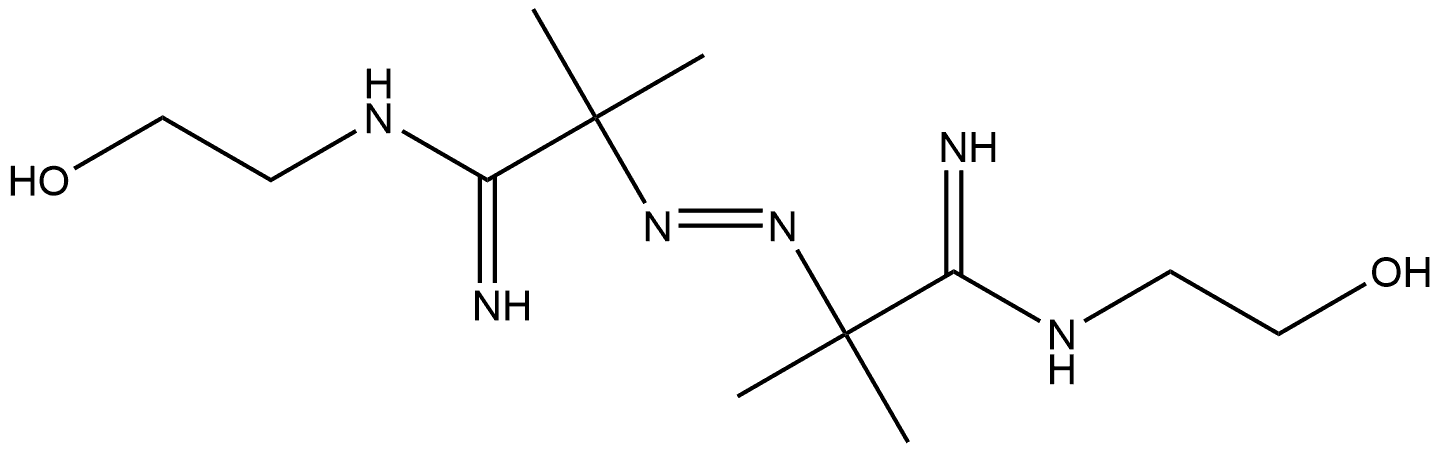 Propanimidamide, 2,2'-azobis[N-(2-hydroxyethyl)-2-methyl- (9CI) Structural