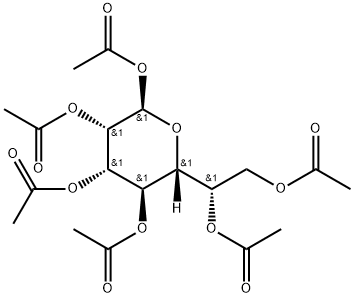 L-glycero-α-D-manno-Heptopyranose 1,2,3,4,6,7-Hexaacetate Structural