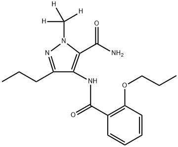 d3-2-methyl-4-(2-propoxybenzoylamino)-5-propyl-2H-pyrazole-3-carboxylic acid amide Structural