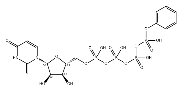 Uridine-5'-tetraphosphateδ-phenylestertetrasodiumsalt Structural