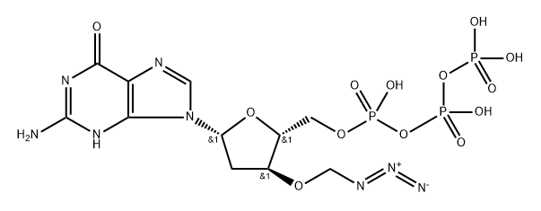 guanosine 5'-(tetrahydrogen triphosphate), 2'-deoxy-3'-O-(azidomethyl)- Structural