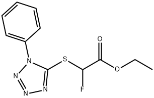 ethyl α-fluoro-α-[5-(1-phenyltetrazolyl)thio]acetate Structural