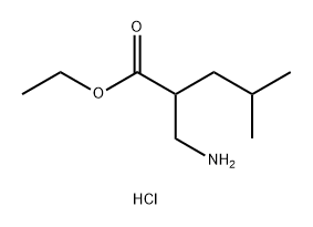 Ethyl 2-(Aminomethyl)-4-methylpentanoate Hydrochloride Structural