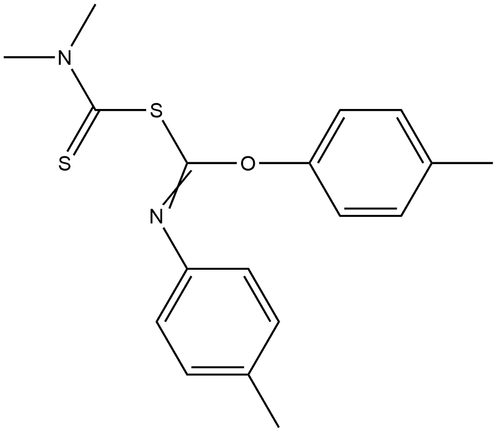 Imidocarbonic acid, thio-p-tolyl-, anhydrosulfide with dimethyldithiocarbamic acid, p-tolyl ester (7CI,8CI) Structural