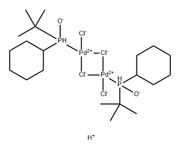 Palladate(2-), di-μ-chlorodichlorobis[P-cyclohexyl-P-(1,1-dimethylethyl)phosphinito-P]di-, hydrogen (1:2) Structural