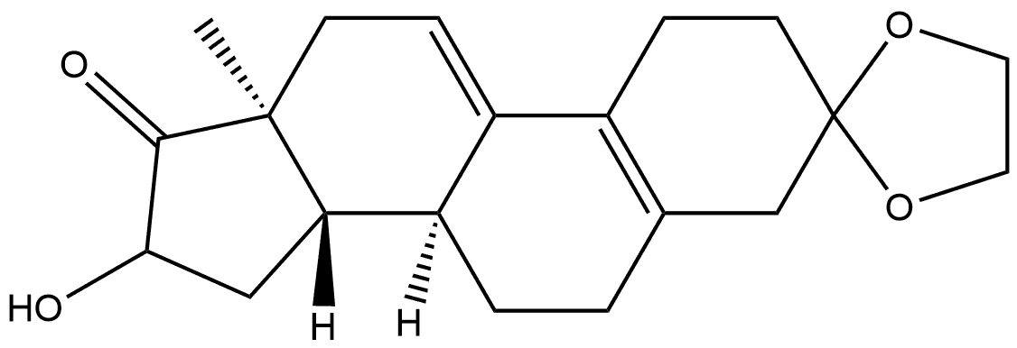 Estra-5(10),9(11)-diene-3,17-dione, 16-hydroxy-, cyclic 3-(1,2-ethanediyl acetal) Structural