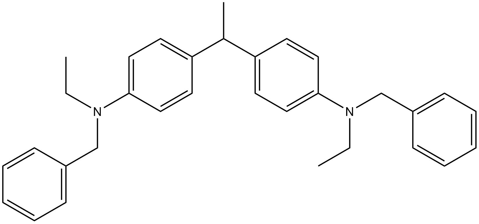 Benzenemethanamine, N,N'-(ethylidenedi-4,1-phenylene)bis[N-ethyl- (9CI) Structural