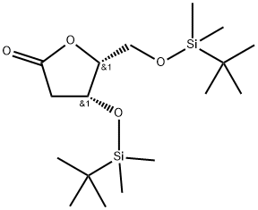 D-threo-Pentonic acid, 2-deoxy-3,5-bis-O-[(1,1-dimethylethyl)dimethylsilyl]-, γ-lactone Structural