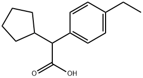 Benzeneacetic acid, α-cyclopentyl-4-ethyl- Structural