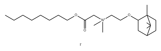 dimethyl-(2-octoxy-2-oxoethyl)-[2-[(4,7,7-trimethyl-3-bicyclo[2.2.1]heptanyl)oxy]ethyl]azanium iodide Structural