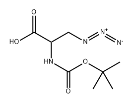 Alanine, 3-azido-N-[(1,1-dimethylethoxy)carbonyl]- Structural