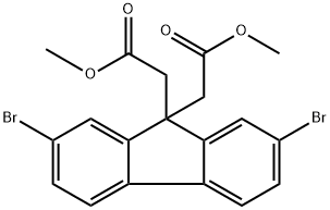 dimethyl 2,2'-(2,7-dibromo-9H-fluorene-9,9-diyl)diacetate Structural
