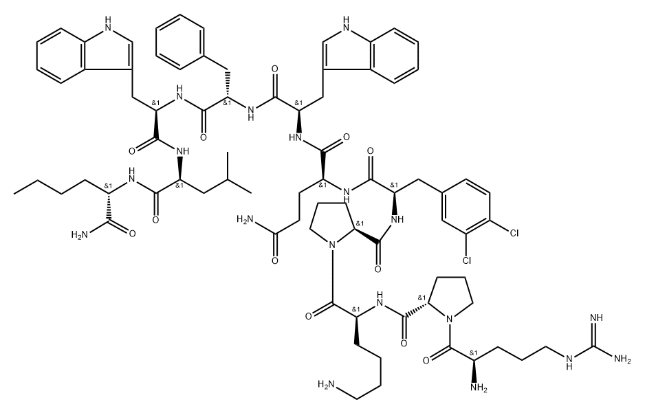 substance P, Arg(1)-Cl2-Phe(5)-Asn(6)-Trp(7,9)-Nle(11)- Structural