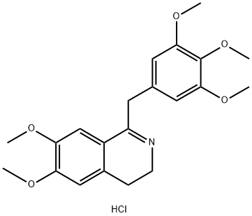 Isoquinoline, 3,4-dihydro-6,7-dimethoxy-1-[(3,4,5-trimethoxyphenyl)methyl]-, hydrochloride (1:1) Structural