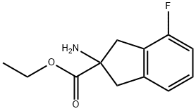ethyl 2-amino-4-fluoro-2,3-dihydro-1H-indene-2-carboxylate Structural