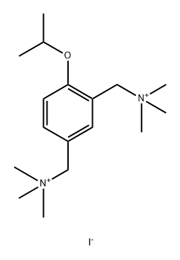 trimethyl-[[2-propan-2-yloxy-5-[(trimethylazaniumyl)methyl]phenyl]methyl]azanium diiodide Structural