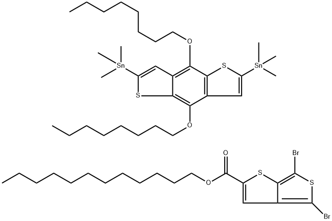 Poly[4,6-(dodecyl-thieno[3,4 -b ]thiophene-2-carboxylate)-alt-2,6- (4,8-dioctoxylbenzo[1, 2-b:4,5-b]dithiophene)] Structural