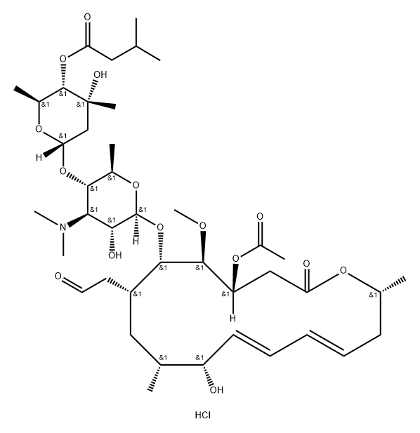 Josamycin, hydrochloride (8CI) Structural