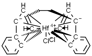 Hafnium, dichloro[rel-(7aR,7'aR)-1,2-ethanediylbis[(1,2,3,3a,7a-η)-1H-inden-1-ylidene]]- Structural