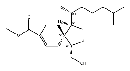 Spiro[4.5]dec-7-ene-8-carboxylic acid, 1-(1,5-dimethylhexyl)-4-(hydroxymethyl)-, methyl ester, [1R-[1α(R*),4β,5β]]- (9CI) Structural