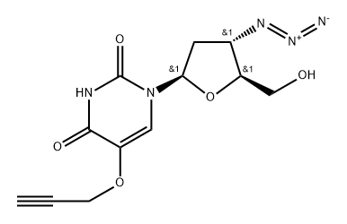 Uridine,3'-azido-2',3'-dideoxy-5-(2-propynyloxy)- (9CI) Structural
