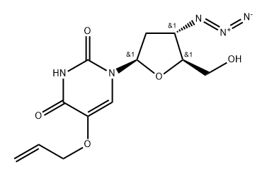 Uridine, 3'-azido-2',3'-dideoxy-5-(2-propenyloxy)- (9CI) Structural