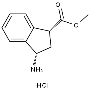 Rac-methyl (1r,3s)-3-amino-2,3-dihydro-1h-indene-1-carboxylate hydrochloride, cis Structural