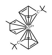 Zirconium, bis[(1,2,3,4,5-eta)-1-(1,1-dimethylethyl)-2,4-cyclopentadie ne-1-yl][(1,2,3,4-eta)-2-methyl-1,3-butadiene]- Structural