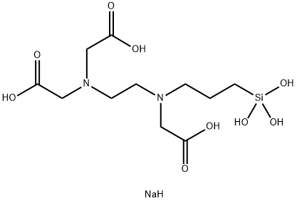 Glycine, N-[2-[bis(carboxymethyl)amino]ethyl]-N-[3-(trihydroxysilyl)propyl]-, sodium salt (1:3) Structural