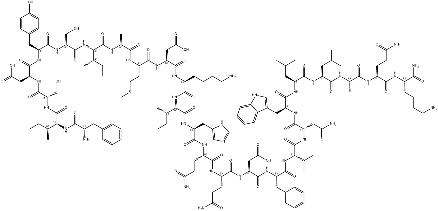 GASTRIC INHIBITORY POLYPEPTIDE (6-30) AMIDE (HUMAN) Structural