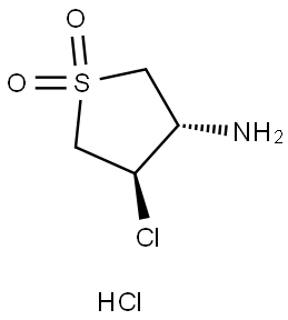 rac-(3R,4S)-3-amino-4-chloro-1lambda6-thiolane-1,1-dione hydrochloride, trans Structural