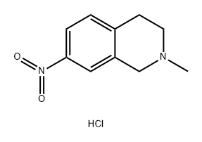 Isoquinoline, 1,2,3,4-tetrahydro-2-methyl-7-nitro-, hydrochloride (1:1) Structural