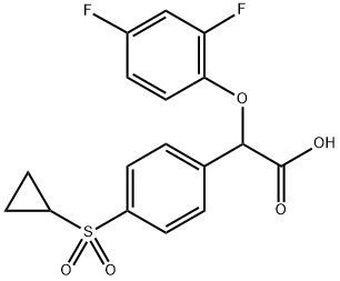 Benzeneacetic acid, 4-(cyclopropylsulfonyl)-α-(2,4-difluorophenoxy)- Structural