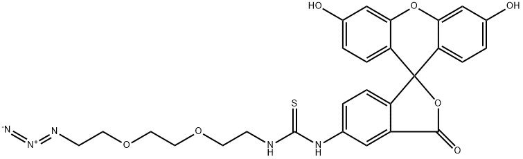 Fluorescein-PEG2-Azide Structural