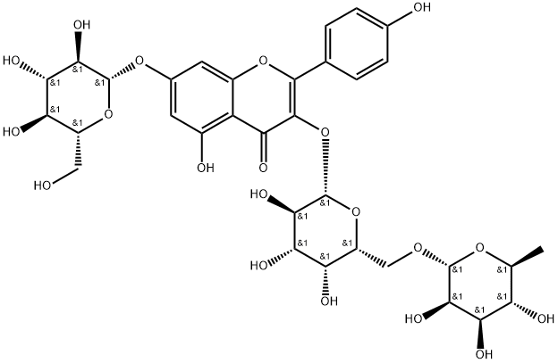 Kaempferol 3-robinoside 7-glucoside Structural