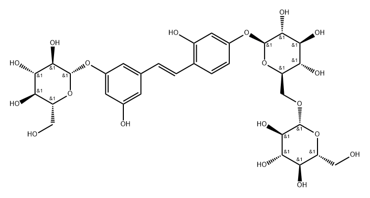 Oxyresveratrol 3-O-D-glucopyranosyl-D-glucopyranoside Structural