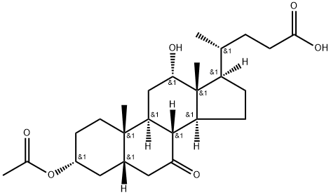 Cholan-24-oic acid, 3-(acetyloxy)-12-hydroxy-7-oxo-, (3α,5β,12α)- (9CI) Structural