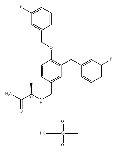 PropanaMide, 2-[[[4-[(3-fluorophenyl)Methoxy]-3-[(3-fluorophenyl)Methyl]phenyl]Methyl]aMino]-, (2R)-, Methanesulfonate (1:1) Structural