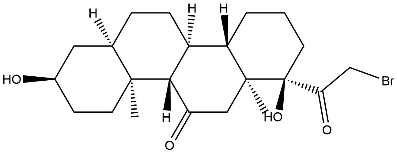D-Homo-5β-pregnane-11,20-dione, 21-bromo-3α,17a-dihydroxy- (6CI) Structural