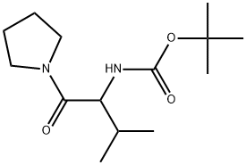tert-butyl(3-methyl-1-oxo-1-(pyrrolidin-1-yl)butan-2-yl)carbamate Structural