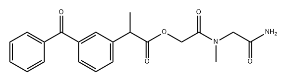 ketoprofen, n-methyl-n-carbamoylmethyl glycolamide ester Structural