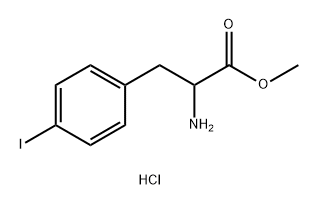 DL-4-iodo-Phenylalanine methyl ester, hydrochloride (1:1) Structural
