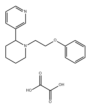 oxalic acid 3-[1-(2-phenoxyethyl)piperidin-2-yl]pyridine Structural