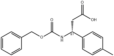 Benzenepropanoic acid, 4-methyl-β-[[(phenylmethoxy)carbonyl]amino]-, (βR)- Structural