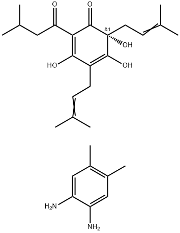 HuMulone, coMpd. with 4,5 - diMethyl - o - phenylenediaMine (6CI) Structural